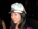 happy girl in nick's hat